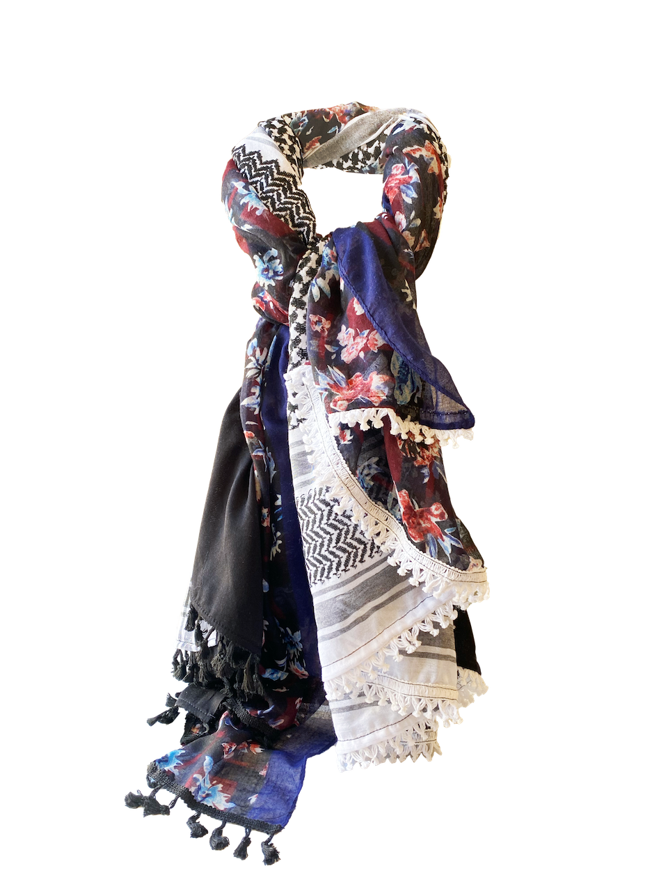 Hatta and Two Fabric Scarf Style 83