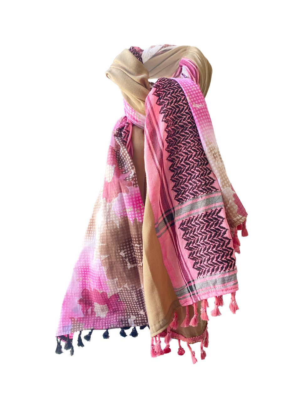 Hatta and Two Fabric Scarf Style 66