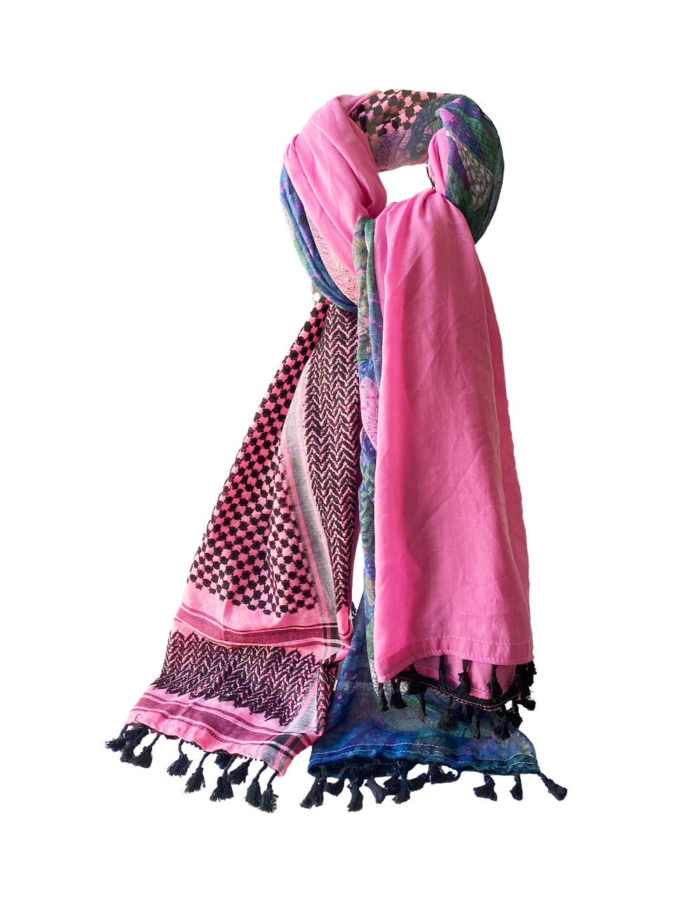 Hatta and Two Fabric Scarf Style 77