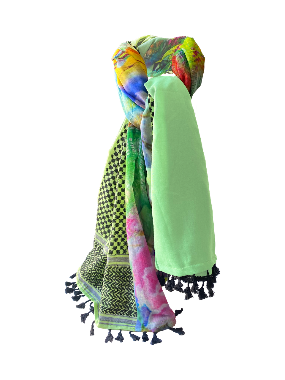 Hatta and Two Fabric Scarf Style 86