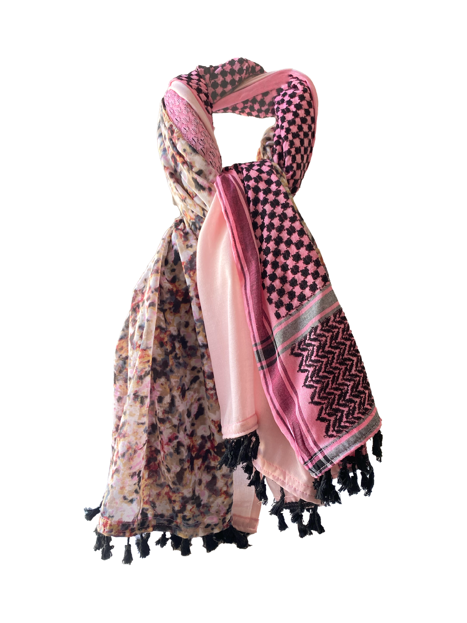 Hatta and Two Fabric Scarf Style 90