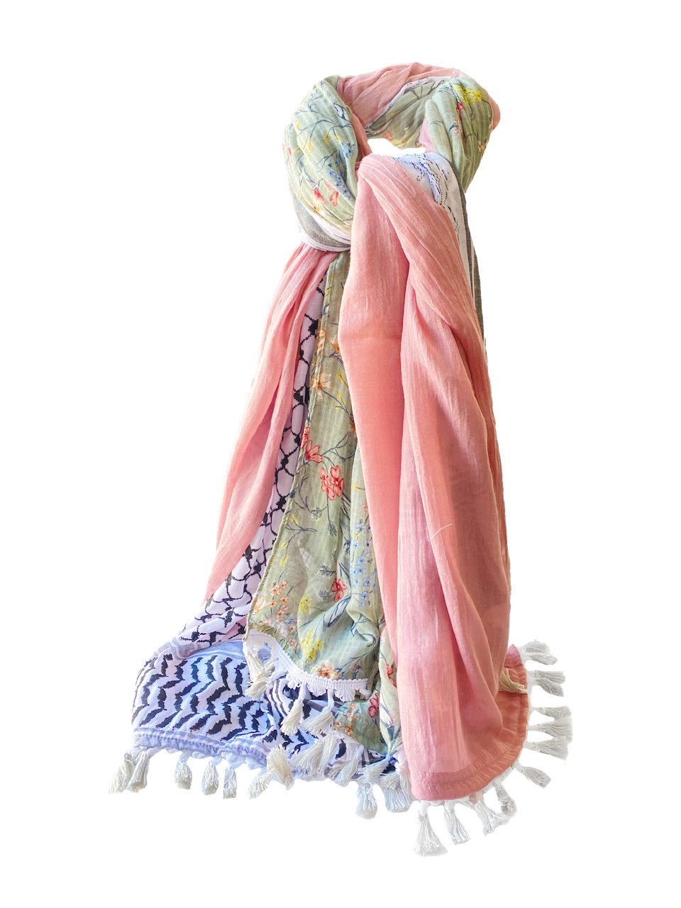 Hatta and Two Fabric Scarf Style 91