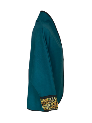 The Round Jacket in Teal
