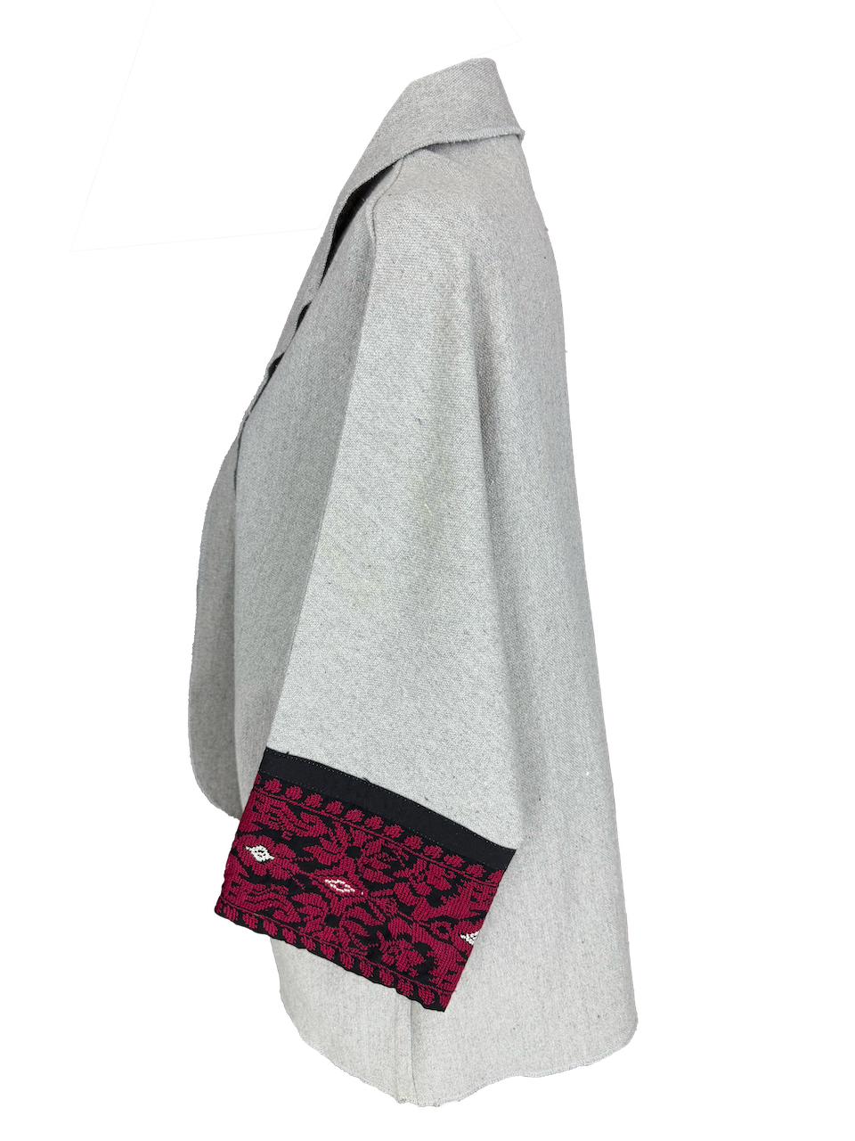 The Round Jacket in Light Grey Egyptian Cotton