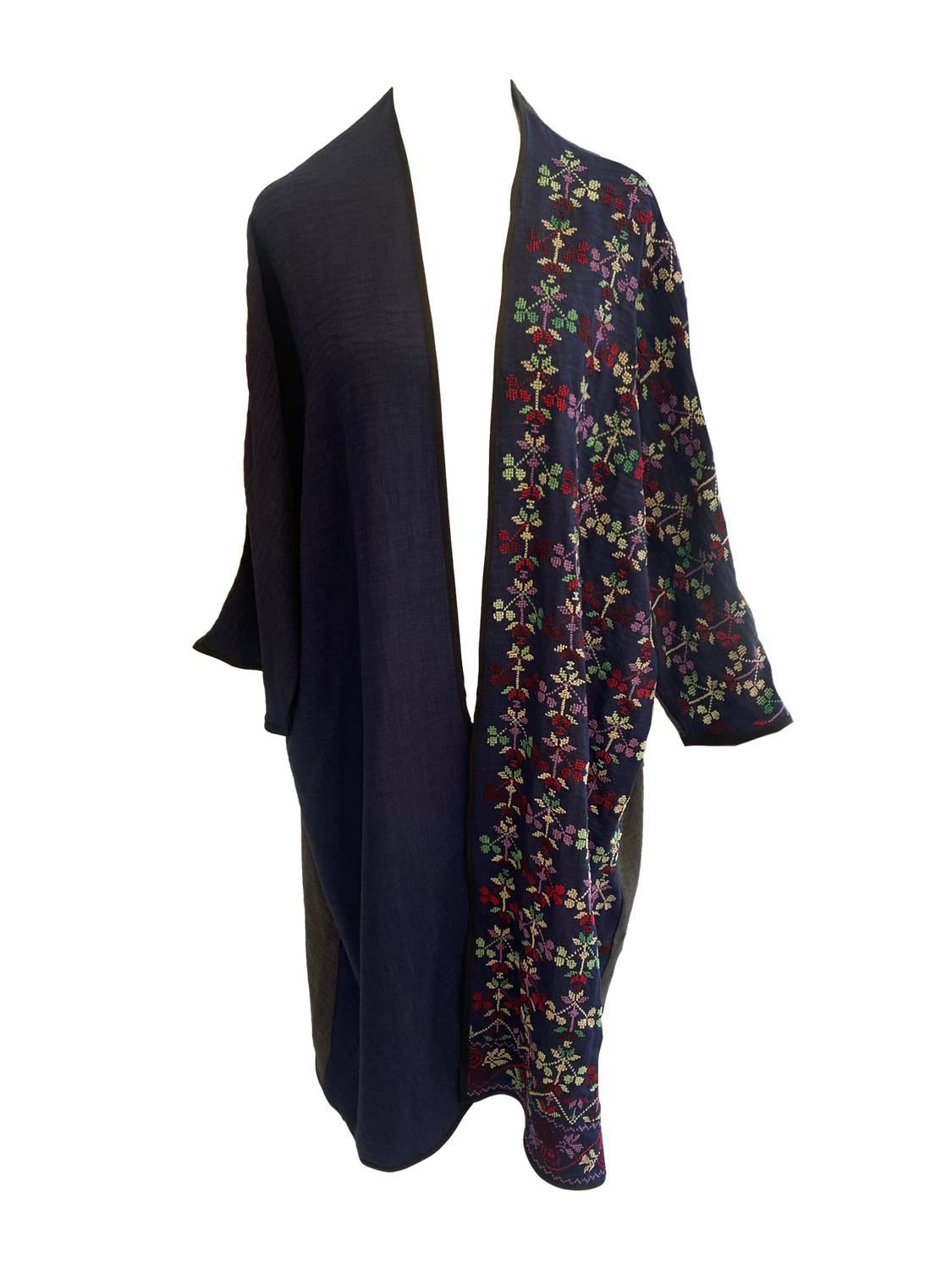 The Abaya With Heavy Hand Embroidery in Brown and Black
