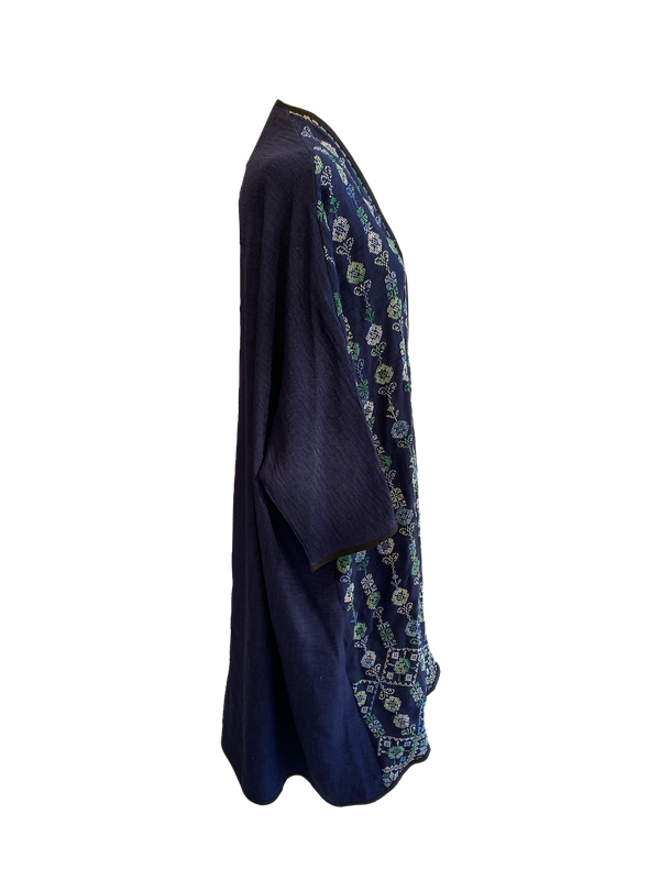 The Abaya With Heavy Hand embroidery in Green and Navy