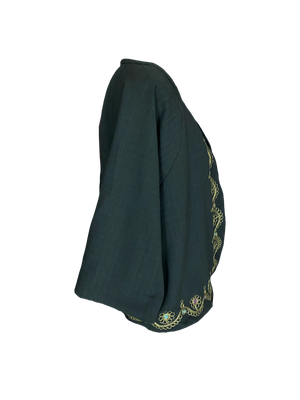 Kimono Cut Jacket With Aghabani Embroidery