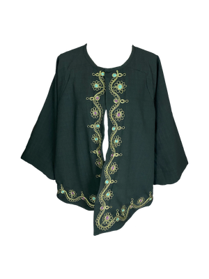 Kimono Cut Jacket With Aghabani Embroidery