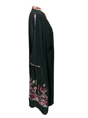 Black Dress With Hand Embroidery and Beading on the Back