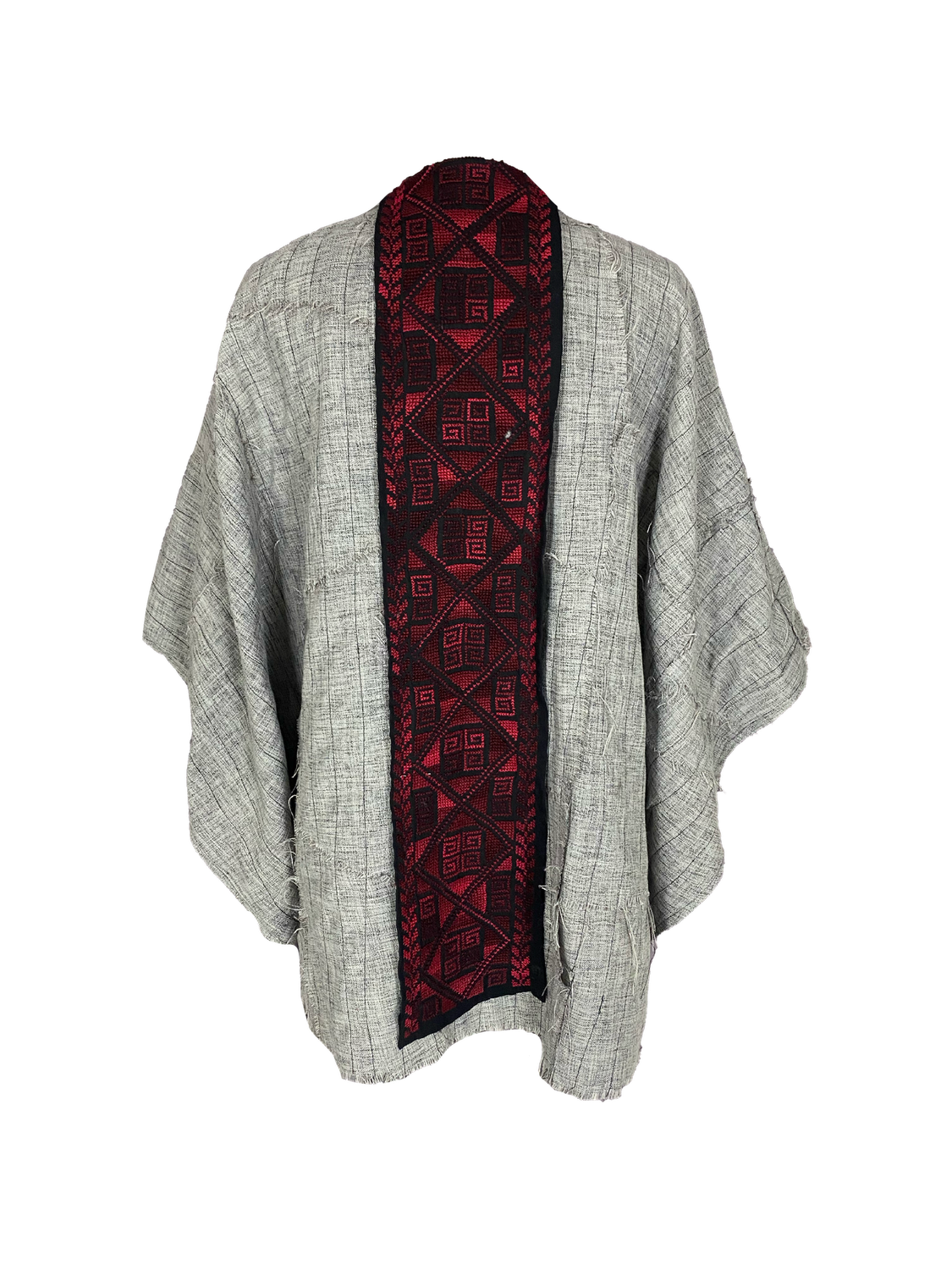 The Hand Embroidered Kimono in Grey