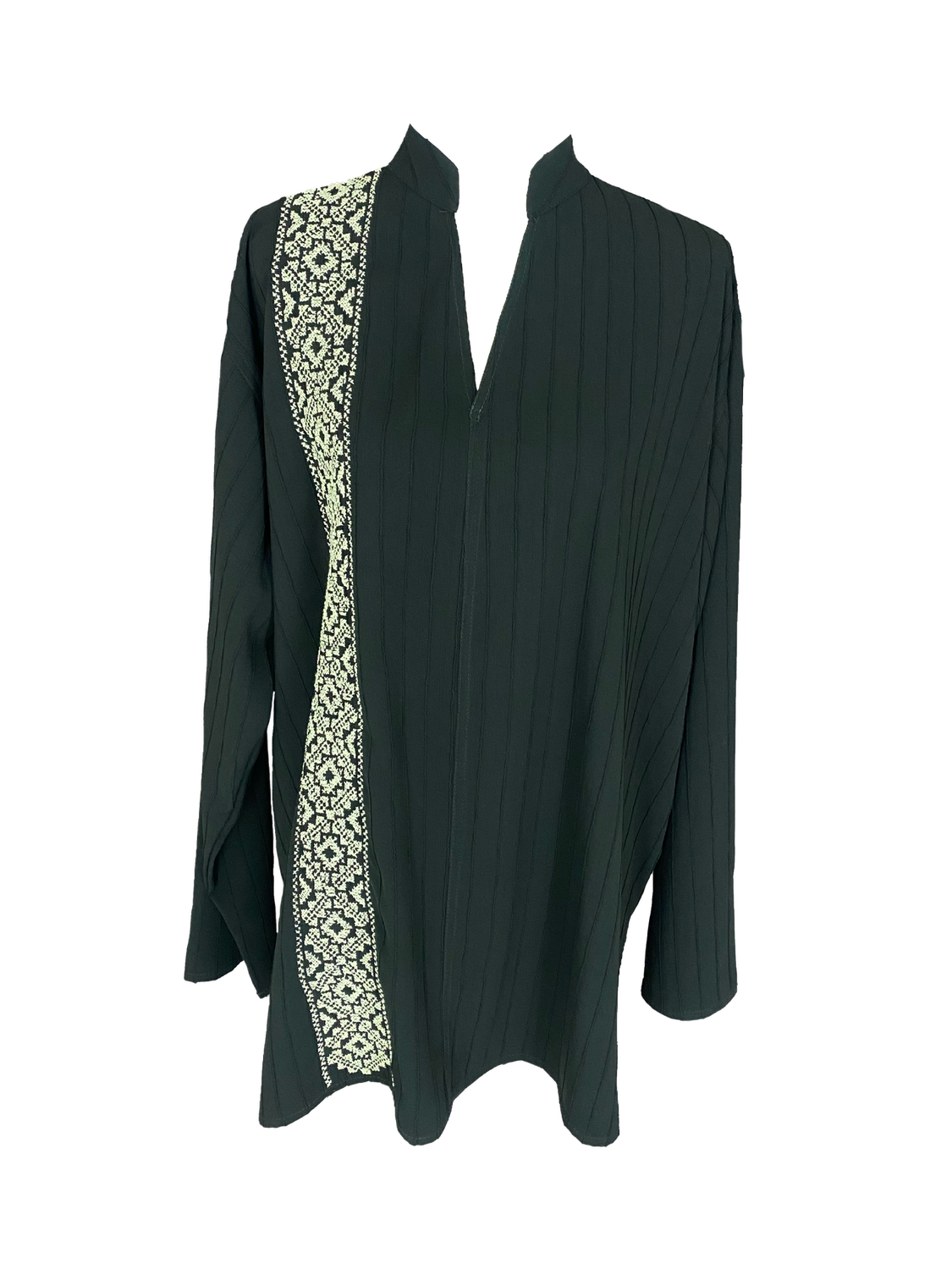 Black Shirt With Embroidery