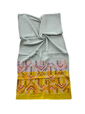 The Two-Tone Embroidered Scarf