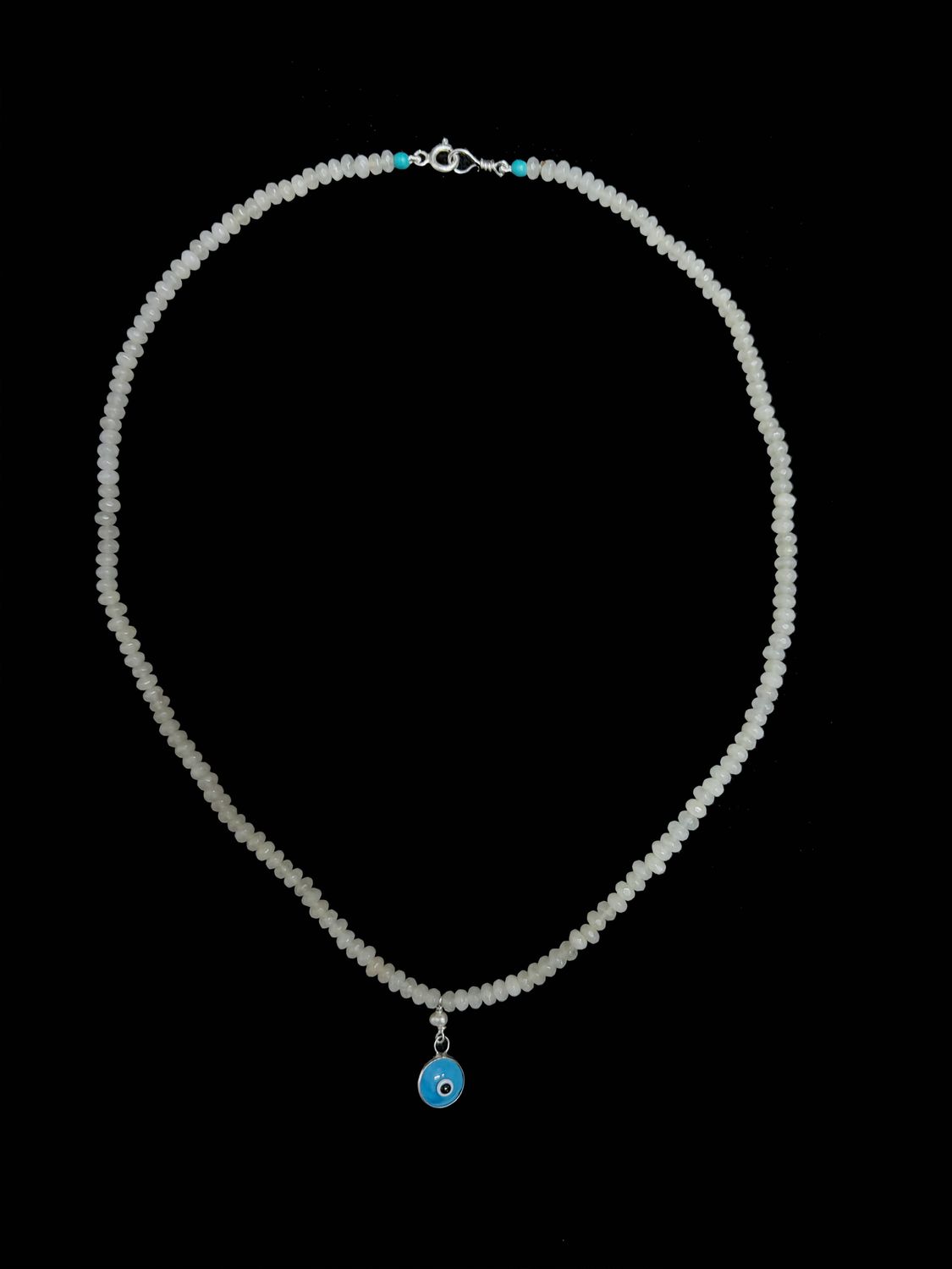 Baby Pearl Necklace With Evil Eye