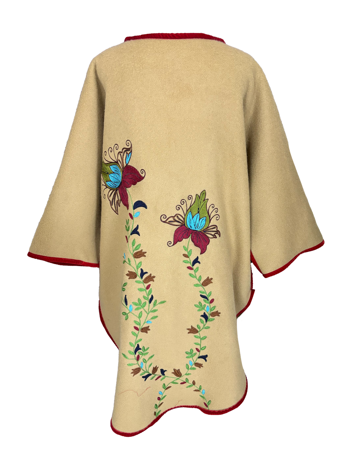 Fleece Jacket With Floral Embroidery
