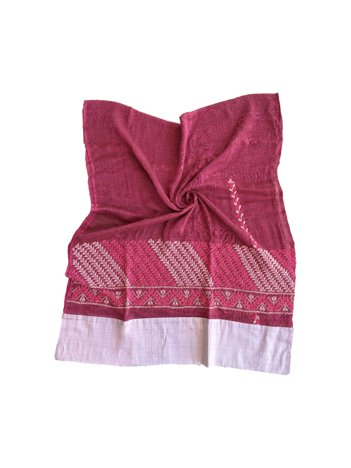 The Embroidered Najaf Scarf in Red