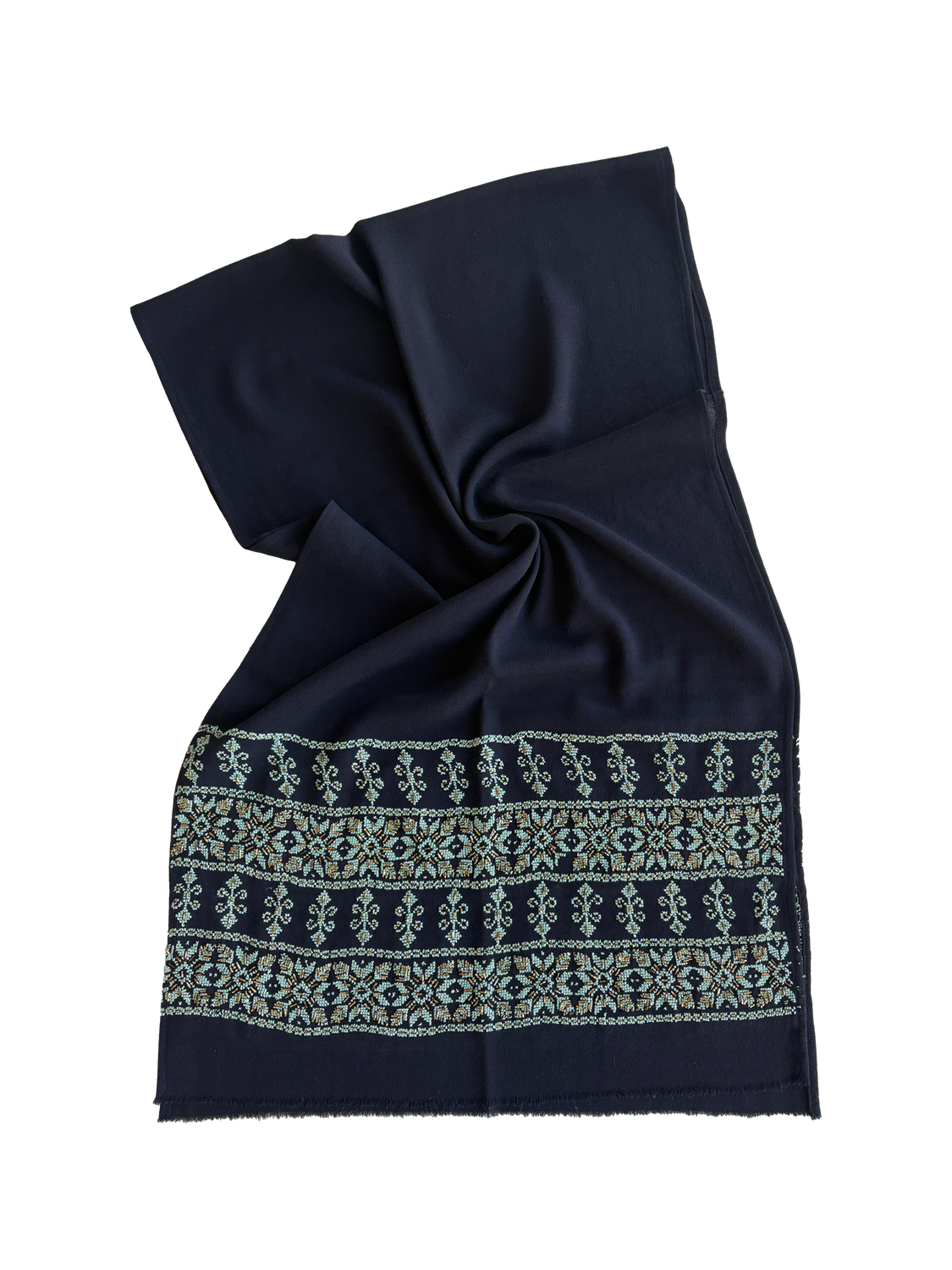 Nadia Dajani x UNHCR Embroidered Scarf With Beading