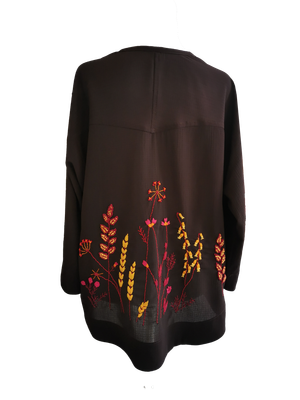 Nadia Dajani x UNHCR Kimono Cut Jacket With Sunset Hand Embroidery
