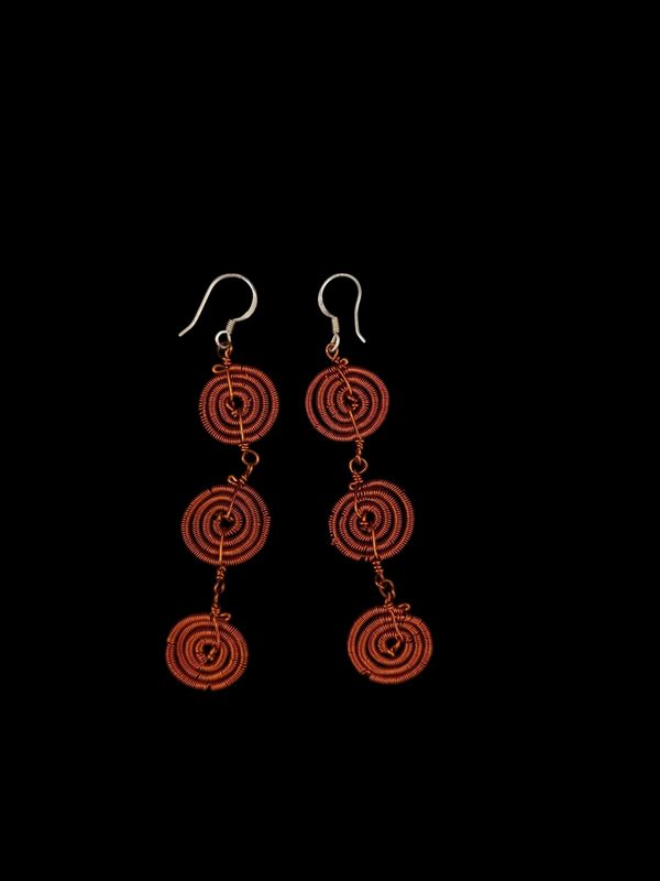 Swirl 3-Row Earring