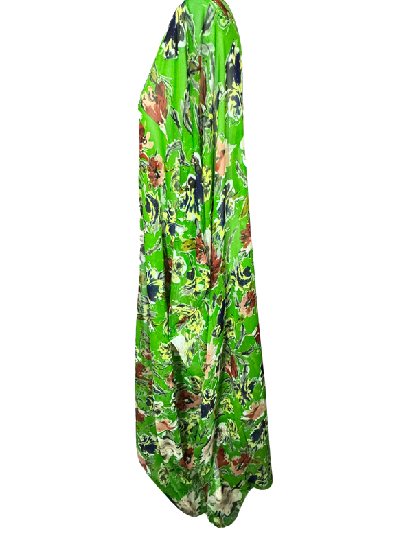 The Chiffon Abaya in Bright Green