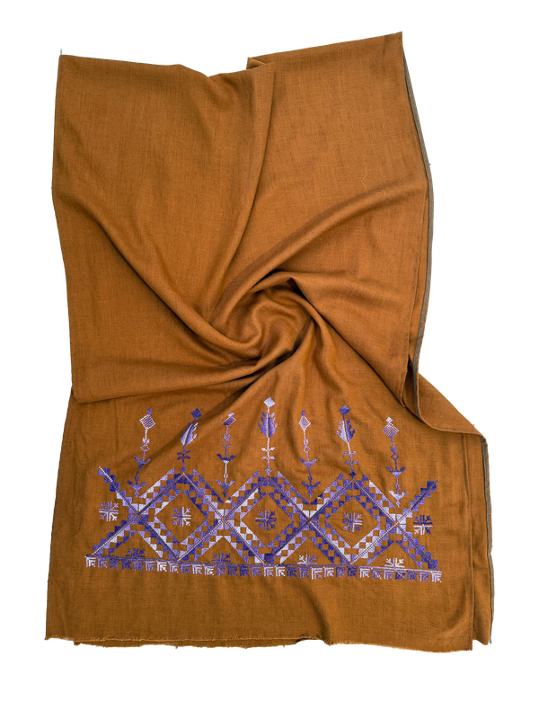 Nadia Dajani x UNHCR Embroidered Cotton Scarf