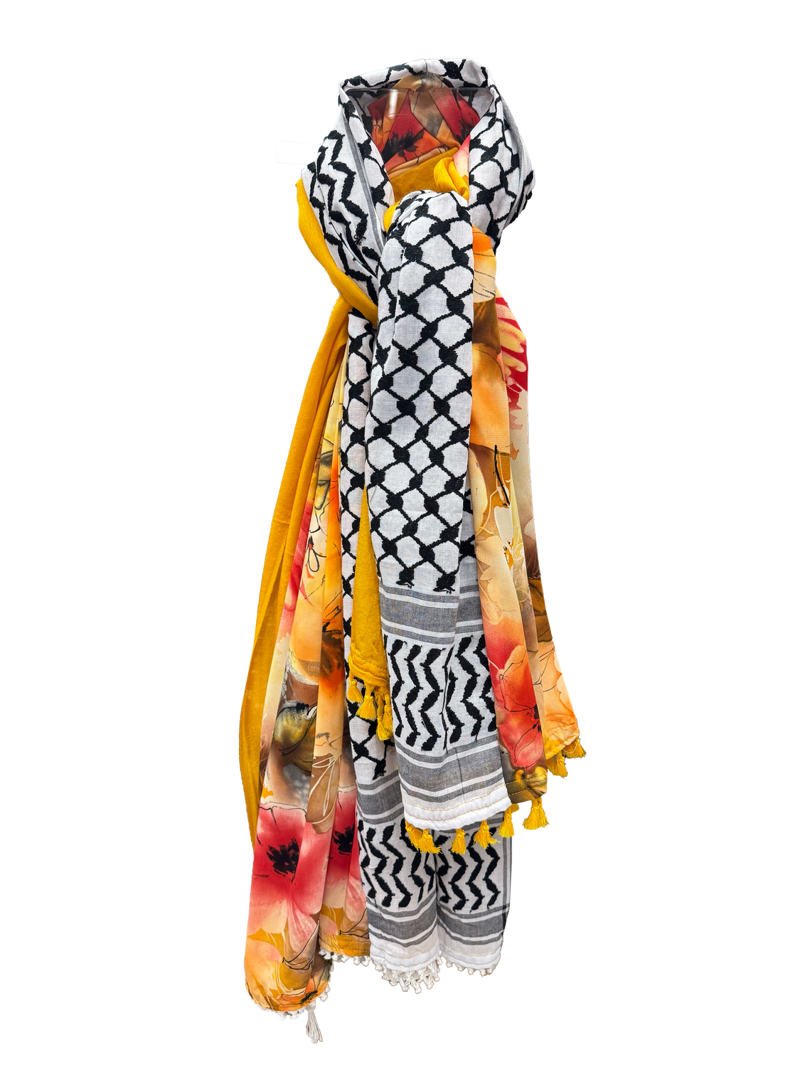 Hatta and Two Fabric Scarf Style 97