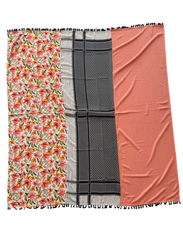 Hatta and Two Fabric Scarf Style 92