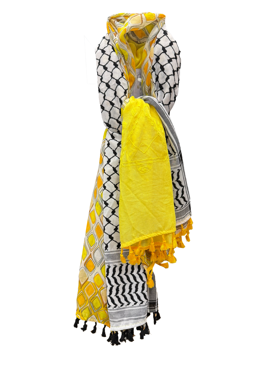 Hatta and Two Fabric Scarf Style 95