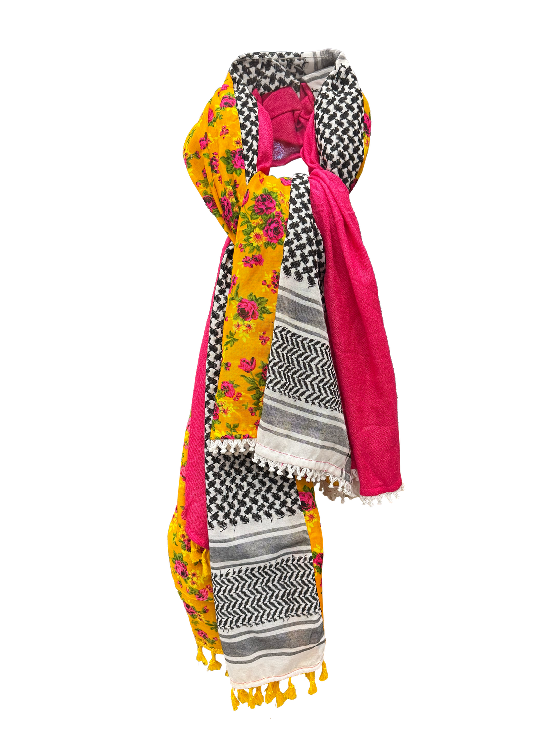 Hatta and Two Fabric Scarf Style 99