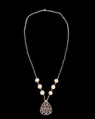 NIMAH DROP NECKLACE ON SILVER CHAIN WITH 6 STONES