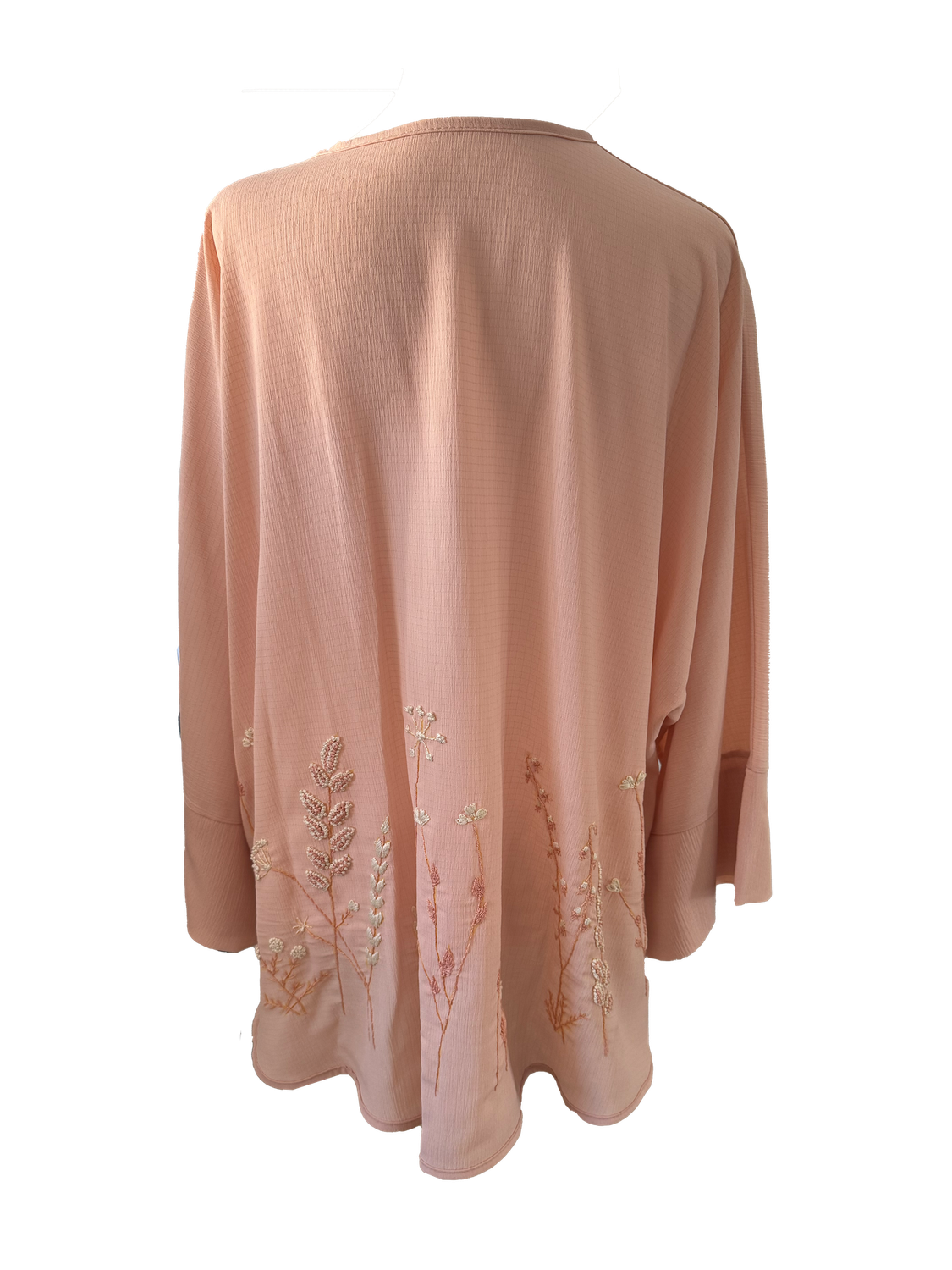 Nadia Dajani x UNHCR Oversized Kimono Jacket With Hand Embroidery in Pink
