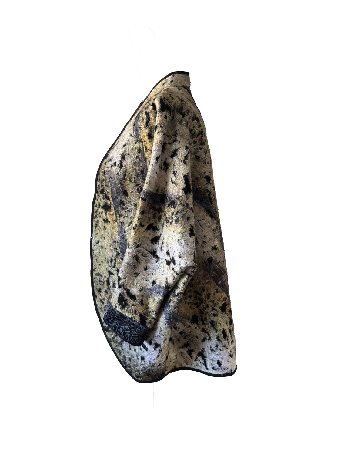 The Round Jacket in Textured Yellow