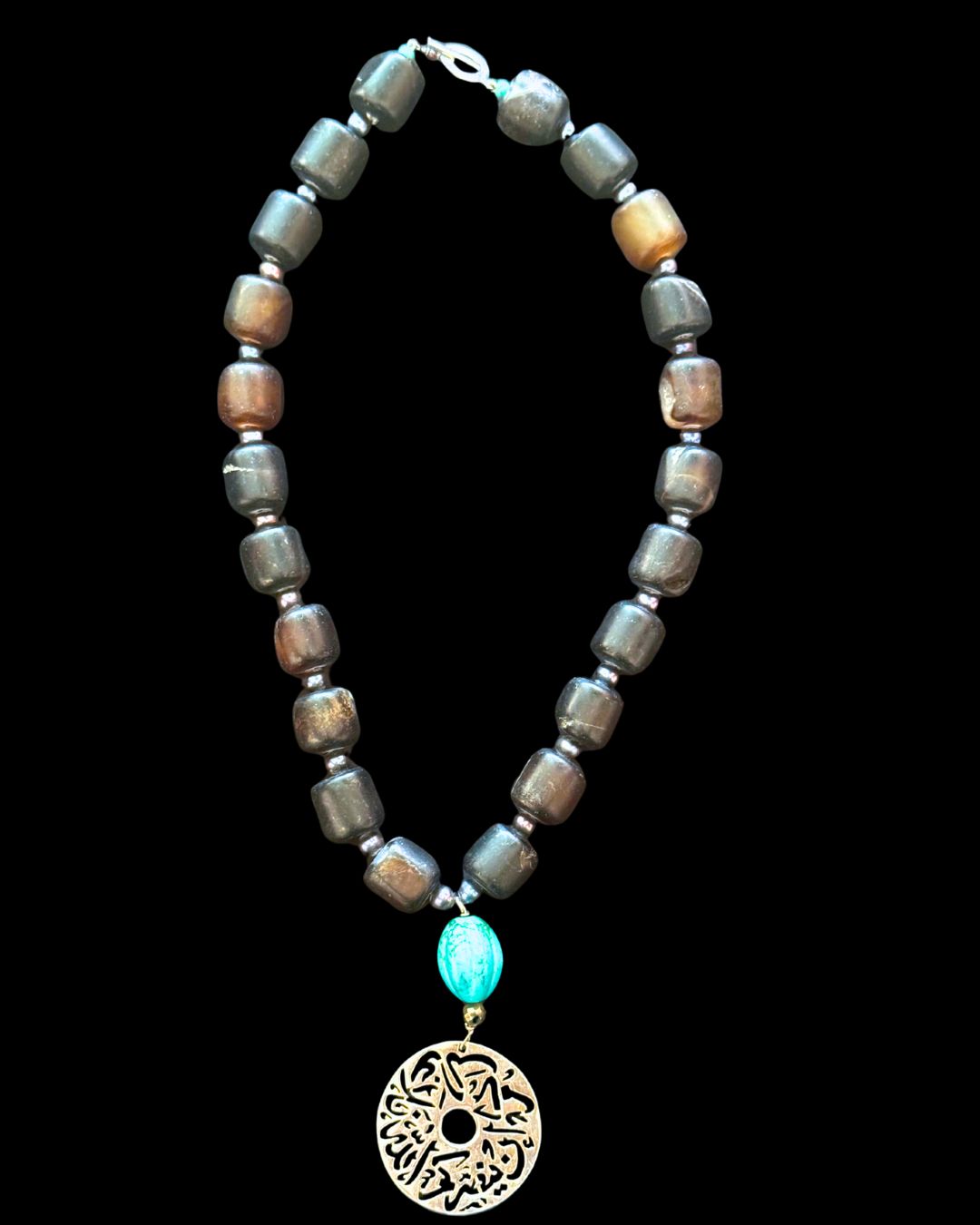Tiger Eye Necklace with Disc