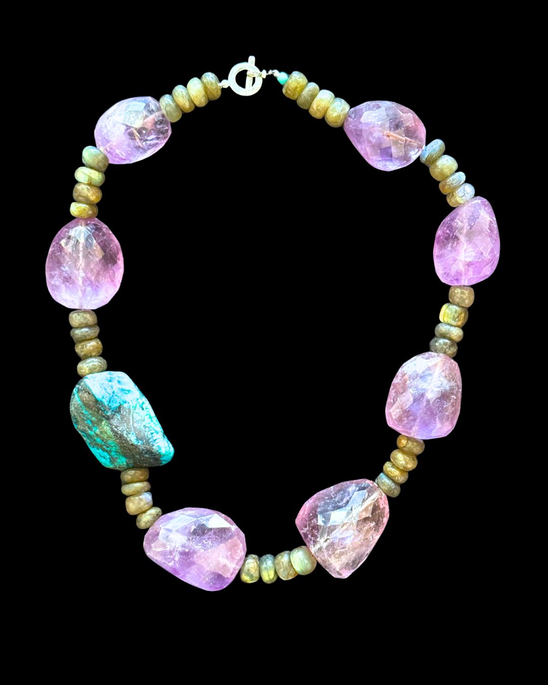 Large Amethyst and Labradorite Necklace