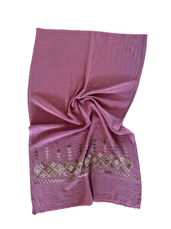 Nadia Dajani x UNHCR Hand Embroidered Scarf