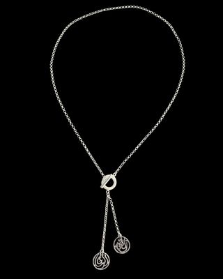 Silver Chain Necklace With Two Salam Words