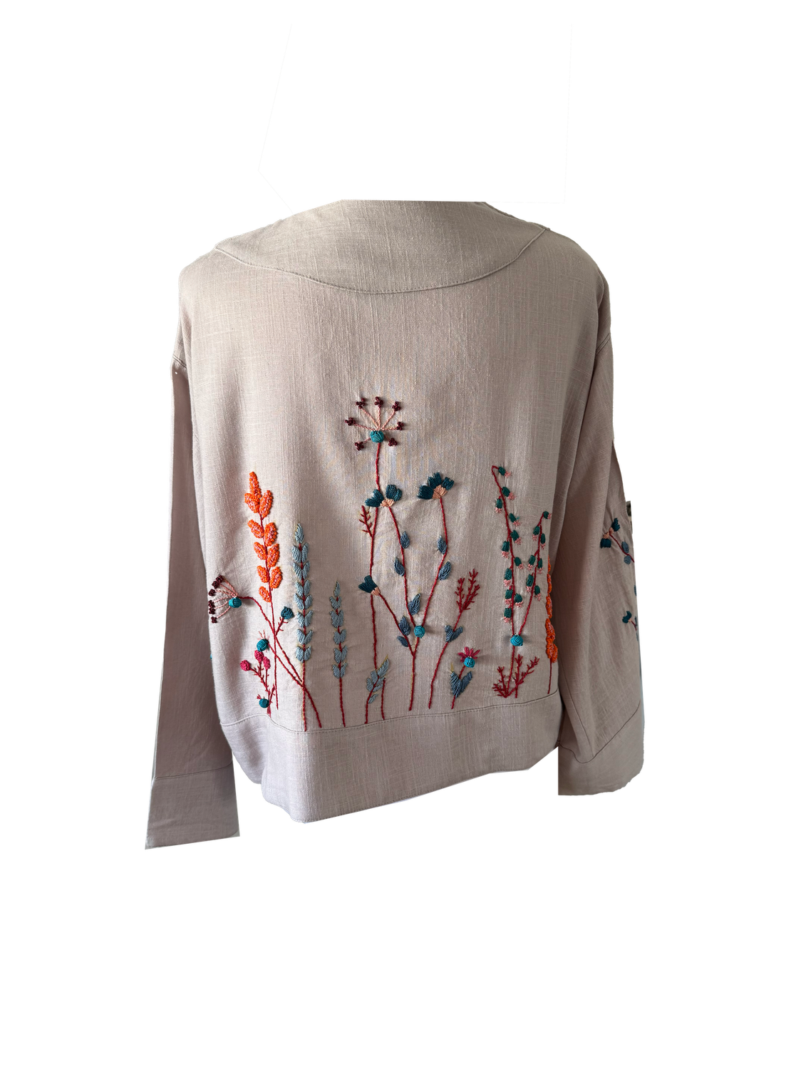 Nadia Dajani x UNHCR Linen Jacket in Lavender and Orange