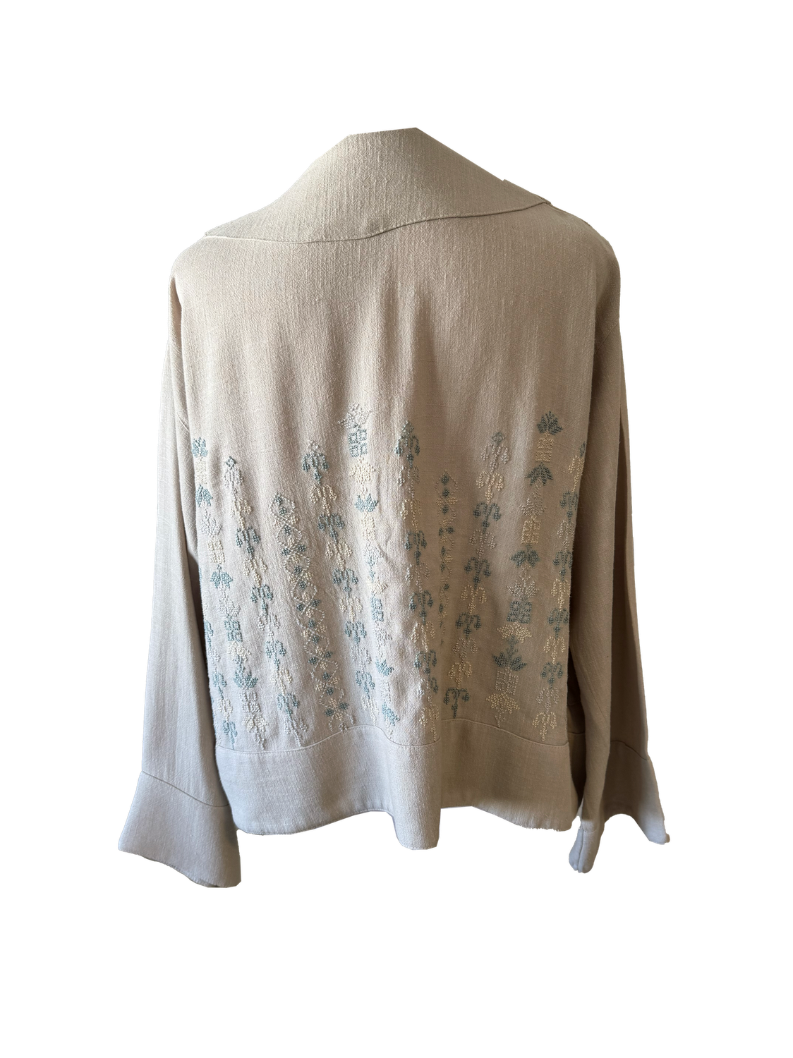 The Embroidered Linen Jacket in Lavender