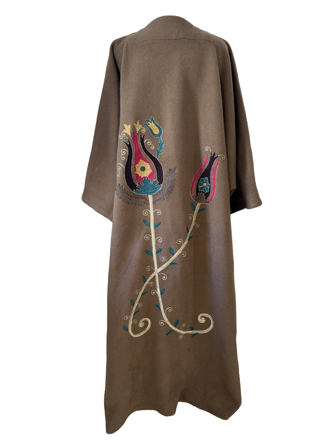 The Winter Abaya with Aghabani Embroidery in Brown