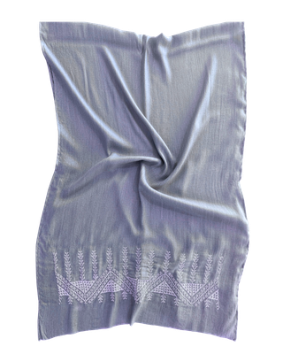 Lavender Embroidered Scarf
