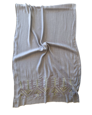 Lavender Embroidered Scarf