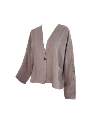 Nadia Dajani x UNHCR Linen Jacket in Lavender II