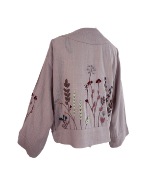 Nadia Dajani x UNHCR Linen Jacket in Lavender III