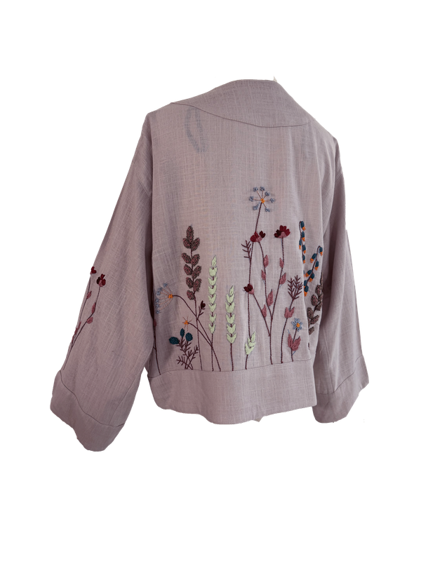 Nadia Dajani x UNHCR Linen Jacket in Lavender III