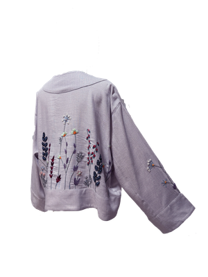 Nadia Dajani x UNHCR Linen Jacket in Lavender IV