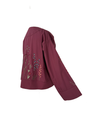 Nadia Dajani x UNHCR Linen Jacket in Magenta