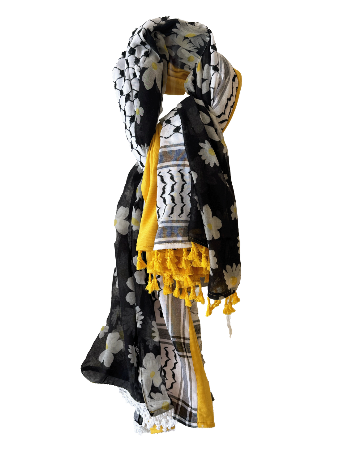 Hatta and Two Fabric Scarf Style 72