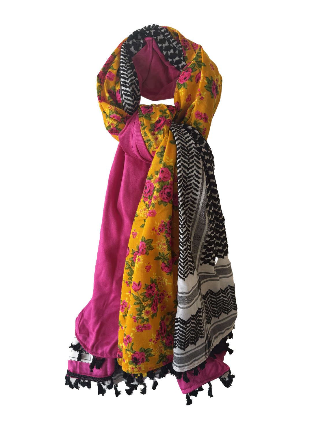 Hatta and Two Fabric Scarf Style 88