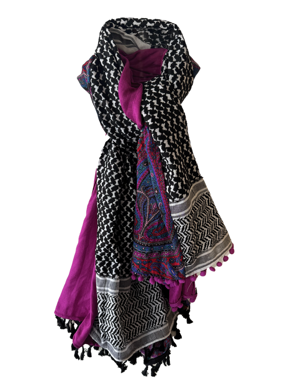Hatta and Two Fabric Scarf Style 98