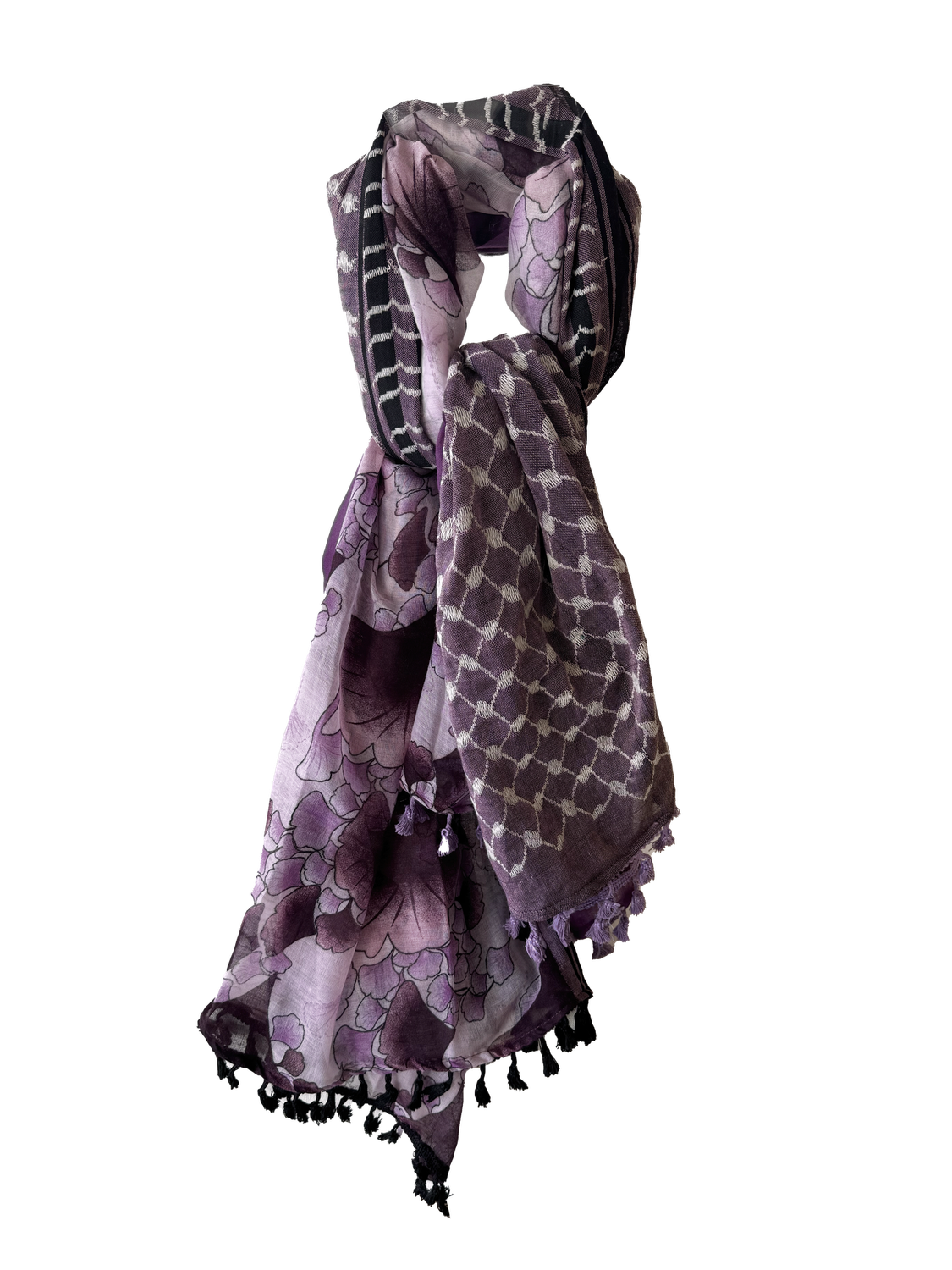 Hatta and Two Fabric Scarf Style 95