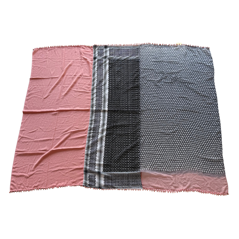 Hatta and Two Fabric Scarf Style 87